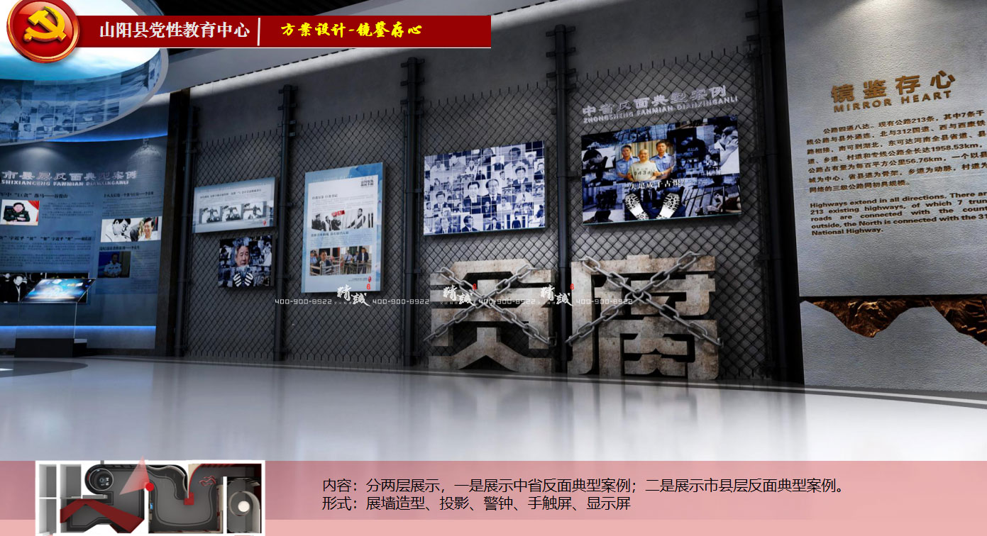 商洛山陽(yáng)縣黨性教育中心展廳設(shè)計(jì)效果圖介紹 商洛山陽(yáng)縣黨性教育中心展廳設(shè)計(jì)效果圖介紹